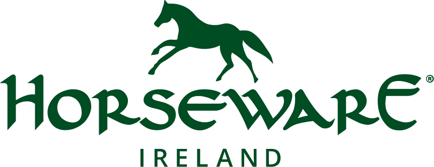 Horseware Ireland logo featuring a green horse silhouette above stylized lettering.