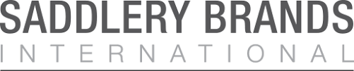 Saddlery Brands International logo with bold gray lettering above lighter gray text.