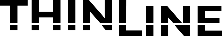 ThinLine equestrian products logo in bold black lettering.